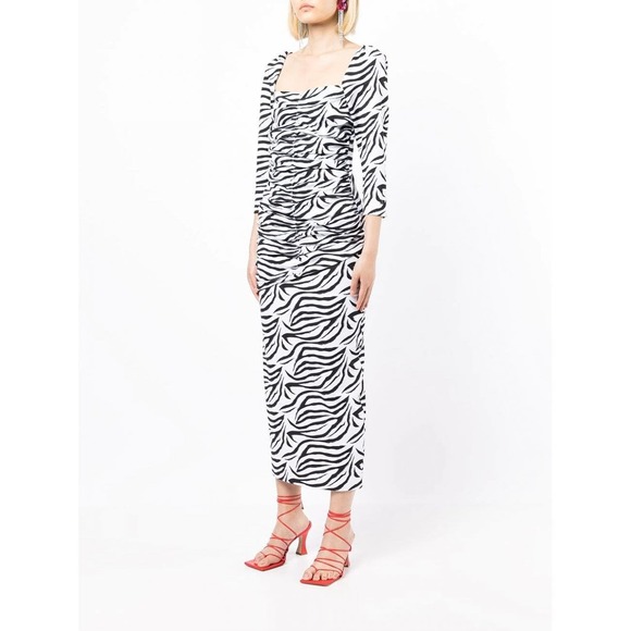ROTATE Birger Christensen Zebra Freya Dress - Picture 7 of 13